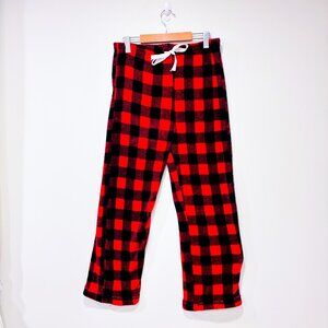 GREAT NORTHERN Red and black‎ plaid plush pajama pants | Cozy | Medium